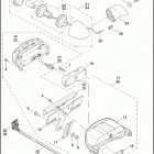 FXSTSSE 1PT9 CVO SOFTAIL SPRINGER (2007) TAIL LAMP, REAR TURN SIGNALS & LICENSE PLATE BRACKET