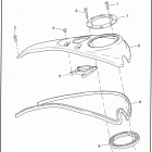 FXD 1GM4 DYNA SUPER GLIDE (2008) FUEL TANK CONSOLE - FXD