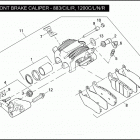 XL1200N 1CZ3 NIGHTSTER (2008) FRONT BRAKE CALIPER - 883 / C / L / R, 1200C / L / N / R