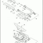 XL883L 4CR2 SPORTSTER XL883 LOW (2008) REAR FORK, DEBRIS DEFLECTOR & BELT GUARD