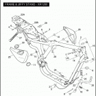 XR1200 1LA6 SPORTSTER 1200 (2008) FRAME & JIFFY STAND - XR1200