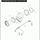 FLHP 1FHM ROAD KING POLICE (2007) TACHOMETER & BRACKET - FLHP & FLHPE