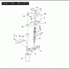 FLHTCU 1FC4 ULTRA CLASSIC (2008) FRONT FORK - BRACKETS