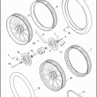 XL1200C 1CT3 SPORTSTER 1200 CUSTOM (2008) FRONT WHEEL, LACED & PROFILE LACED - 883 / C / L, 1200C ...