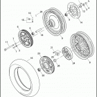 XL883L 4CR2 SPORTSTER XL883 LOW (2008) REAR WHEEL, CAST - 883 / L / R, 1200C / L / R