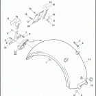 FXCW 1JJ5 ROCKER (2008) REAR FENDER & LICENSE PLATE ASSEMBLY - FXCW & FXCWC