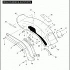 FXSTSSE2 1PT9 CVO SOFTAIL SPRINGER (2008) REAR FENDER & SUPPORTS