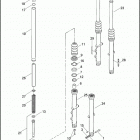 XL883 4CN2 SPORTSTER 883 (2007) FRONT FORK - 1200N