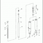 FLHTP 1FMM ELECTRA GLIDE STANDARD POLICE (2008) FRONT FORK - LEFT & RIGHT (FAIRING MODELS)