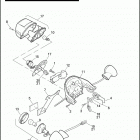 XR1200 1LA6 SPORTSTER 1200 (2008) REAR TURN SIGNALS, TAIL LAMP & LICENSE PLATE BRACKET - X...