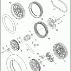 XL1200L 1CX3 SPORTSTER 1200 LOW (2008) REAR WHEEL, LACED & PROFILE LACED - 883 / C / L, 1200C /...