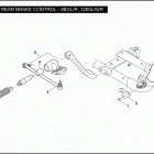 XL1200L 1CX3 SPORTSTER 1200 LOW (2008) REAR BRAKE CONTROL - 883 / L / R, 1200L / N / R