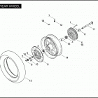 FLHRSE3 1PG8 CVO ROAD KING (2007) Заднее колесо