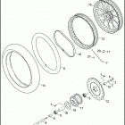 FXDC 1GV4 DYNA SUPER GLIDE CUSTOM (2007) FRONT WHEEL - LACED