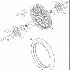 XL1200L 1CX3 SPORTSTER 1200 LOW (2007) FRONT WHEEL - CAST