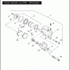 FLSTSC 1BY5 SPRINGER CLASSIC (2007) FRONT BRAKE CALIPER - SPRINGER