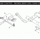 XL883L 4CR2 SPORTSTER XL883 LOW (2007) REAR BRAKE CONTROL - 883 / 883L / 883R / 1200L / 1200N /...