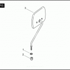 FLHTP 1FMM ELECTRA GLIDE STANDARD POLICE (2007) Зеркало