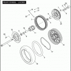 FXDC 1GV4 DYNA SUPER GLIDE CUSTOM (2007) REAR WHEEL - LACED