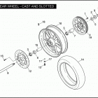 FXDC 1GV4 DYNA SUPER GLIDE CUSTOM (2007) REAR WHEEL - CAST