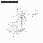 FLHTC 1FF4 ELECTRA GLIDE CLASSIC (2007) FRONT FORK - BRACKETS