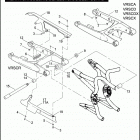 VRSCD 1HDZ VRSCD NIGHT ROD (2007) REAR FORK, DEBRIS DEFLECTOR, & BELT GUARD