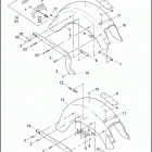 FLSTSC 1BY5 SPRINGER CLASSIC (2007) REAR FENDER & SUPPORTS - FLSTC & FLSTSC
