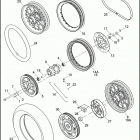 XL883 4CN2 SPORTSTER 883 (2007) REAR WHEEL - LACED & PROFILE LACED