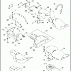 FLHTC 1FF4 ELECTRA GLIDE CLASSIC (2007) SEATS & REAR FRAME RAILS