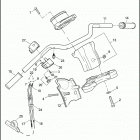 XL883C 4CJM SPORTSTER 883 CUSTOM (2006) HANDLEBAR & THROTTLE CONTROL - 883C / 1200C