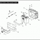 FXDWGI 1GP1 DYNA WIDE GLIDE (2006) BATTERY TRAY & BATTERY