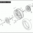 FXDLI 1GN1 DYNA LOW RIDER (2006) REAR WHEEL - CAST
