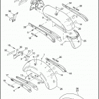 FXDWGI 1GP1 DYNA WIDE GLIDE (2006) FRONT & REAR FENDER &, REAR FENDER COVERS