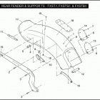 FXSTB 1BTY NIGHT TRAIN (2006) REAR FENDER & SUPPORTS - FXST / I, FXSTS / I, & FXSTB / ...