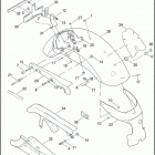 XL883C 4CJM SPORTSTER 883 CUSTOM (2005) REAR FENDER & BELT GUARDS