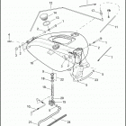 FXDC 1GTV DYNA SUPER GLIDE CUSTOM (2005) FUEL TANK - CARBURETOR