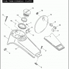 FLHTPI 1FMW ELECTRA GLIDE STANDARD POLICE (2005) FUEL TANK CONSOLE - FLHTPI