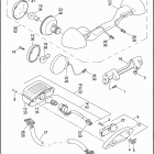 FLHTI 1FVW ELECTRA GLIDE STANDARD (2005) TAIL LAMP & REAR TURN SIGNALS