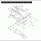 FXDC 1GTV DYNA SUPER GLIDE CUSTOM (2005) REAR FORK, DEBRIS DEFLECTOR & BELT GUARD