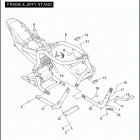 VRSCA 1HAZ VRSCA V-ROD (2005) FRAME & JIFFY STAND