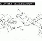 XL883R 4CKM SPORTSTER 883R (2005) REAR BRAKE CONTROL - 883 / 883L / 883R / 1200R