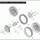 XL883C 4CJM SPORTSTER 883 CUSTOM (2005) REAR WHEEL - LACED & PROFILE LACED