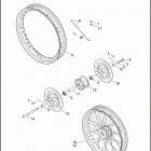 FXDC 1GTV DYNA SUPER GLIDE CUSTOM (2005) FRONT WHEEL - LACED