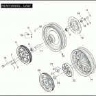 XL883C 4CJM SPORTSTER 883 CUSTOM (2005) REAR WHEEL - CAST