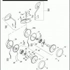 XL883C 4CJM SPORTSTER 883 CUSTOM (2005) HEADLAMP & MIRROR - 883 / 883L / 883R / 1200R