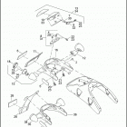 VRSCSE 1PMG CVO V-ROD (2005) TAIL LAMP, REAR TURN SIGNALS & LICENSE PLATE BRACKET