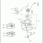 FXDC 1GTV DYNA SUPER GLIDE CUSTOM (2005) SENDING UNIT, TOP PLATE & FUEL GAUGE - CARBURETED MODELS