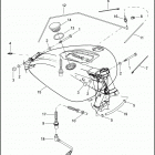 FXDCI 1GVW DYNA SUPER GLIDE CUSTOM (2005) FUEL TANK - FUEL INJECTED