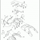 VRSCA 1HAZ VRSCA V-ROD (2005) TAIL LAMP, REAR TURN SIGNALS & LICENSE PLATE BRACKET