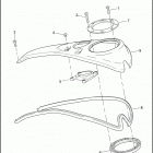 FXDC 1GTV DYNA SUPER GLIDE CUSTOM (2005) FUEL TANK CONSOLE - FXD / I, FXDX / I & FXDC / I